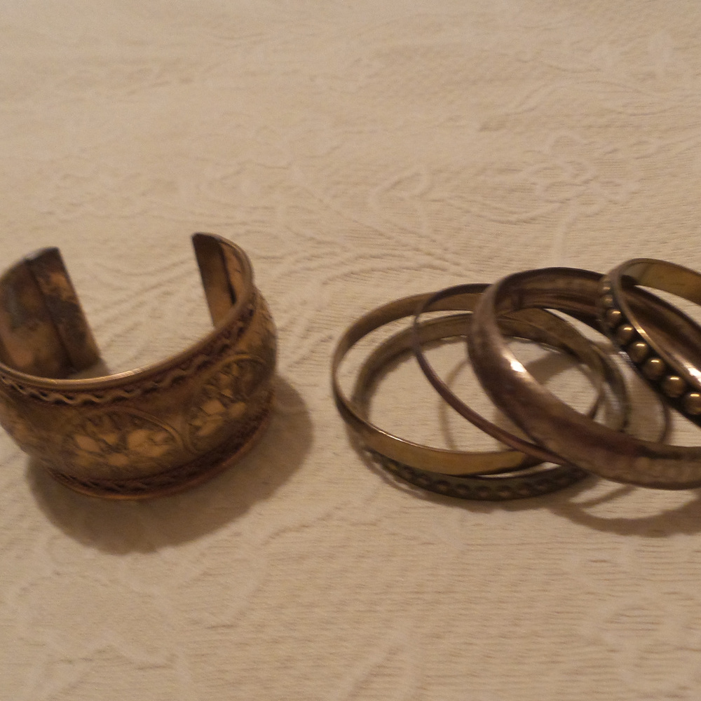 Bundle of Brass Bracelets